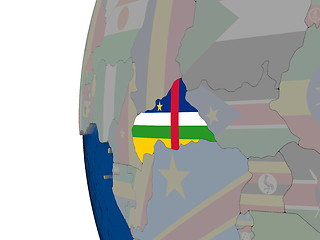 Image showing Central Africa with national flag