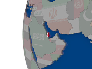 Image showing Qatar with national flag