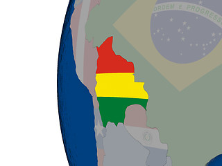 Image showing Bolivia with national flag