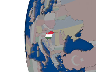 Image showing Hungary with national flag