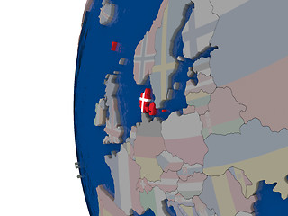 Image showing Denmark with national flag