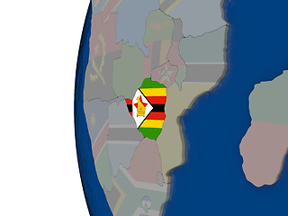 Image showing Zimbabwe with national flag