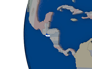 Image showing El Salvador with national flag