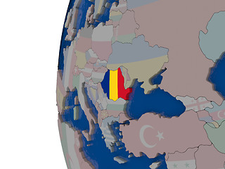 Image showing Romania with national flag