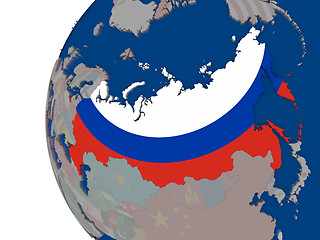 Image showing Russia with national flag