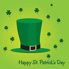 Image showing Leprechaun hat on green background