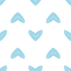 Image showing Seamless pattern with blue hearts