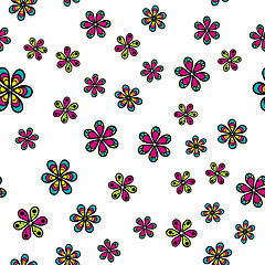 Image showing Seamless pattern with beautiful flowers