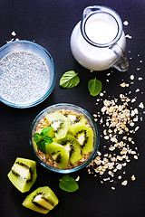 Image showing milk with chia seeds