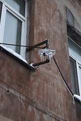 Image showing  Antenna covered by ice