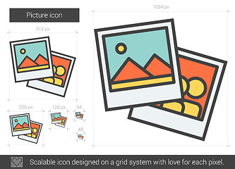 Image showing Picture line icon.