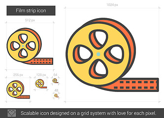 Image showing Film strip line icon.