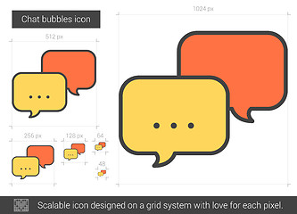 Image showing Chat bubbles line icon.