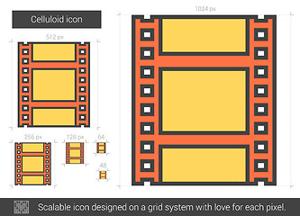 Image showing Celluloid line icon.