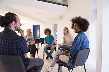 Image showing Multiethnic startup business team on meeting