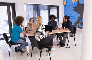 Image showing Multiethnic startup business team on meeting