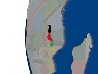 Image showing Malawi with national flag