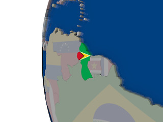 Image showing Guyana with national flag