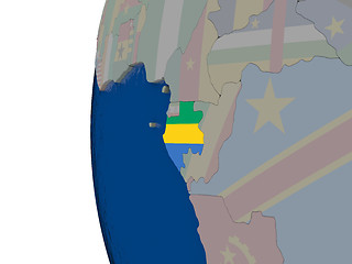 Image showing Gabon with national flag