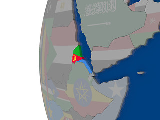 Image showing Eritrea with national flag