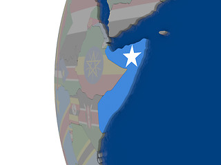 Image showing Somalia with national flag