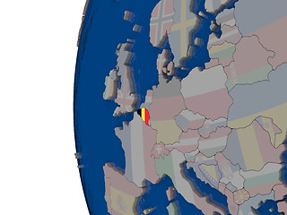 Image showing Belgium with national flag