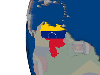 Image showing Venezuela with national flag