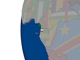 Image showing Equatorial Guinea with national flag