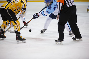 Image showing Moscow, Russia - January, 08, 2017: Amateur hockey league LHL-77. Game between hockey team \