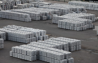 Image showing  Metal aluminum and titanium in ingots