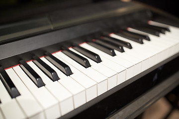 Image showing close up of grand piano keyboard