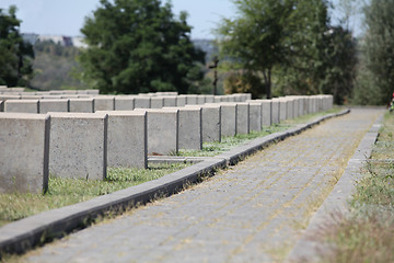 Image showing an infinite number of gravestones monument to Unknown Soldier