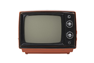Image showing Vintage TV isolated
