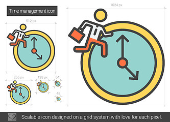 Image showing Time managment line icon.