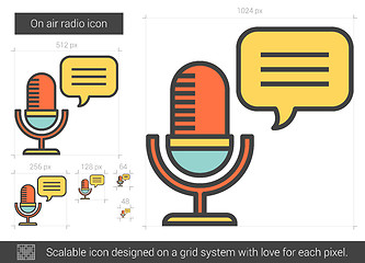 Image showing On air radio line icon.