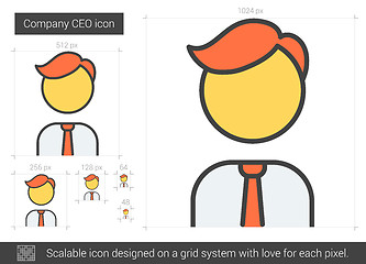 Image showing Company CEO line icon.