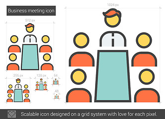 Image showing Business meeting line icon.