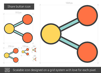 Image showing Share button line icon.