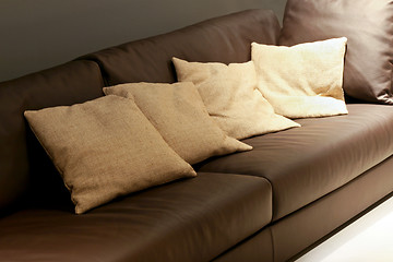 Image showing Pillows on sofa