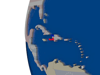 Image showing Haiti with national flag