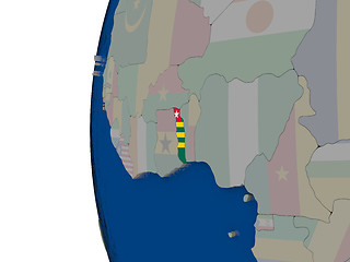 Image showing Togo with national flag