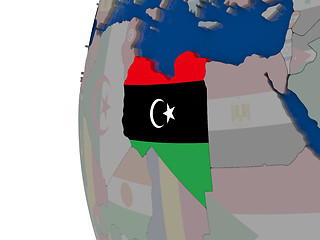 Image showing Libya with national flag