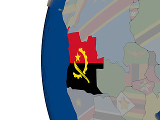 Image showing Angola with national flag