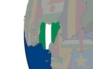 Image showing Nigeria with national flag