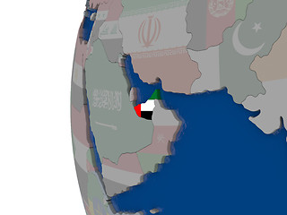 Image showing United Arab Emirates with national flag