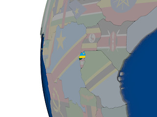 Image showing Rwanda with national flag