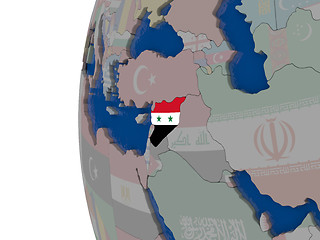 Image showing Syria with national flag