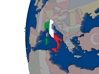 Image showing Italy with national flag