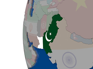 Image showing Pakistan with national flag