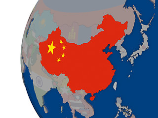 Image showing China with national flag